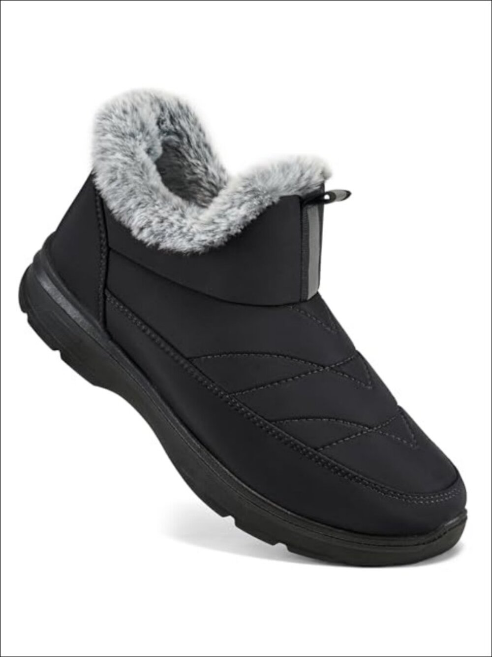 Womens Winter Snow Boots Slip On Ankle Boots Faux Fur Lined Waterproof